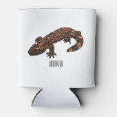 Gila Monster Cartoon Illustration Dosenkühler (Vorderseite)