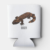Gila Monster Cartoon Illustration Dosenkühler (Rückseite)