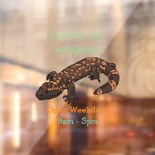 Gila Monster Cartoon Illustration Fensteraufkleber (Blatt 2)