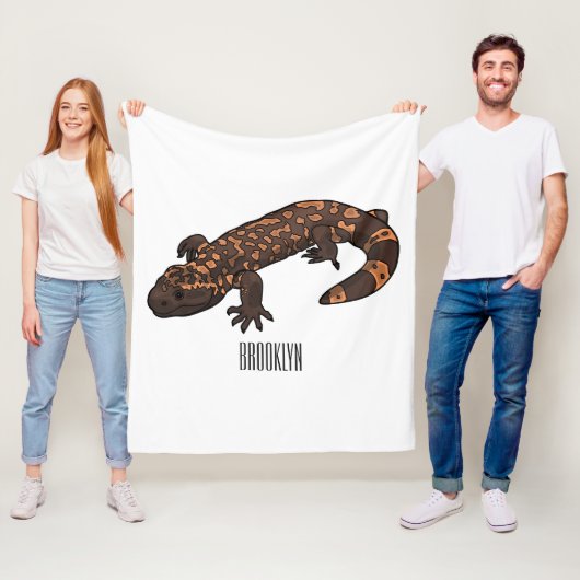 Gila Monster Cartoon Illustration Fleecedecke (Beispiel)
