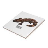 Gila Monster Cartoon Illustration Fliese (Seite)