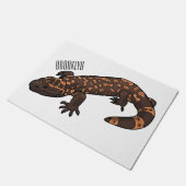 Gila Monster Cartoon Illustration Fußmatte (Schrägansicht)