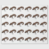 Gila Monster Cartoon Illustration Geschenkpapier (Flach)