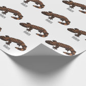 Gila Monster Cartoon Illustration Geschenkpapier (Ecke)