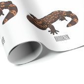 Gila Monster Cartoon Illustration Geschenkpapier (Rolleneckpunkt)