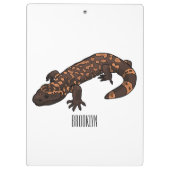 Gila Monster Cartoon Illustration Klemmbrett (Rückseite)