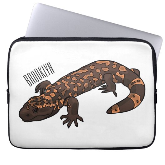 Gila Monster Cartoon Illustration Laptopschutzhülle (Vorderseite)