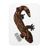 Gila Monster Cartoon Illustration Magnet (Vertikal)