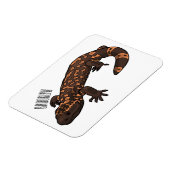 Gila Monster Cartoon Illustration Magnet (Linke Seite)