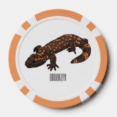 Gila Monster Cartoon Illustration Pokerchips (Rückseite)
