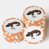 Gila Monster Cartoon Illustration Pokerchips (Stapel)