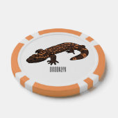 Gila Monster Cartoon Illustration Pokerchips (Einzeln)