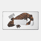 Gila Monster Cartoon Illustration Schreibtischunterlage (Tastatur & Maus)