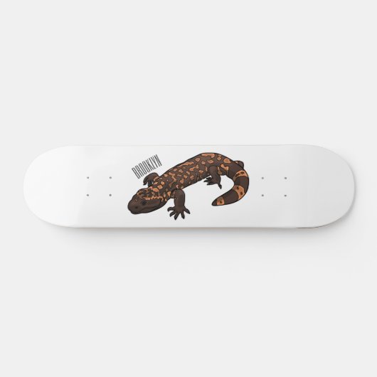 Gila Monster Cartoon Illustration Skateboard (Horizontal)