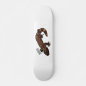 Gila Monster Cartoon Illustration Skateboard (Vorne)