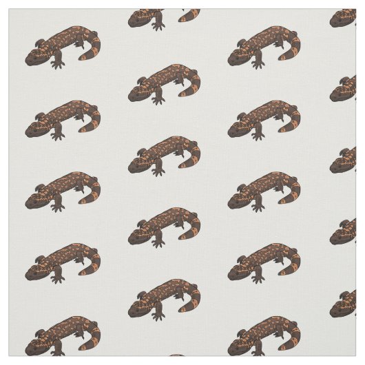 Gila Monster Cartoon Illustration Stoff (Muster)