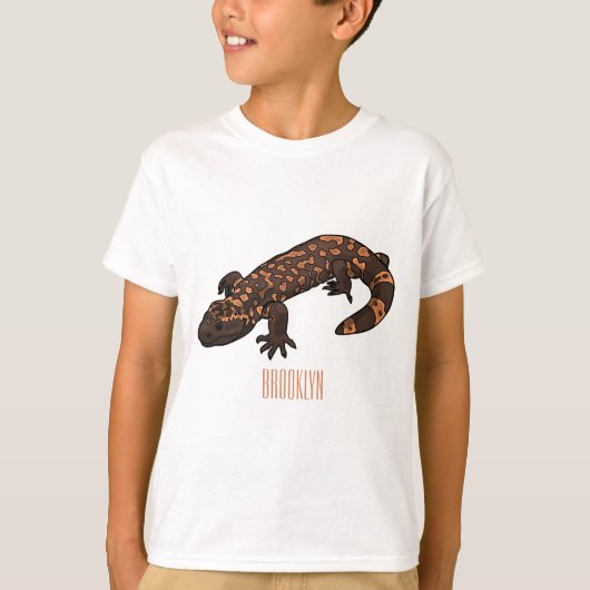 Gila Monster Cartoon Illustration T-Shirt (Vorderseite)