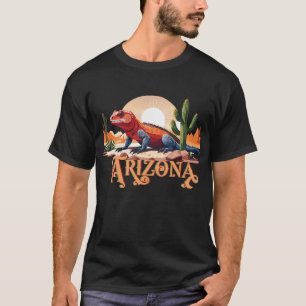 Gila-Monster-Echse in der Wüste beschriftet Arizon T-Shirt