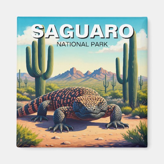 Gila Monster Saguaro Nationalpark Magnet (Vorne)