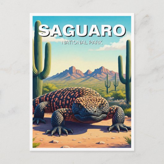Gila Monster Saguaro Nationalpark Souvenir Postkarte (Vorderseite)