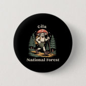 Gila National Forest New Mexico Hiking Mushroom Va Button (Vorderseite)