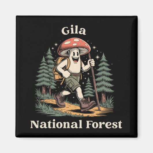 Gila National Forest New Mexico Hiking Mushroom Va Magnet (Vorne)