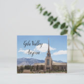 Gila Valley Arizona Temple Postkarte (Stehend Vorderseite)