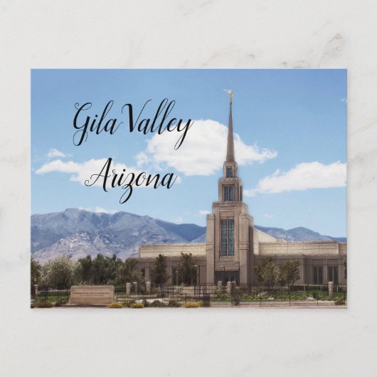 Gila Valley Arizona Temple Postkarte (Vorderseite)