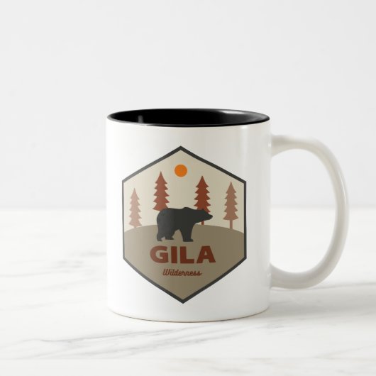 Gila Widerness New Mexico Bear Zweifarbige Tasse (Rechts)