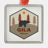 Gila Wilderness New Mexico Bear Ornament Aus Metall (Vorne)