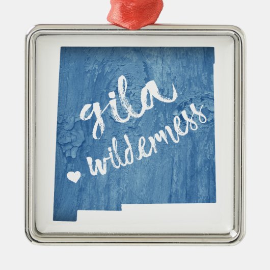 Gila Wilderness New Mexico Holzkörner Ornament Aus Metall (Vorne)