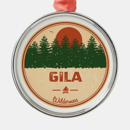 Gila Wilderness New Mexico Ornament Aus Metall (Vorne)