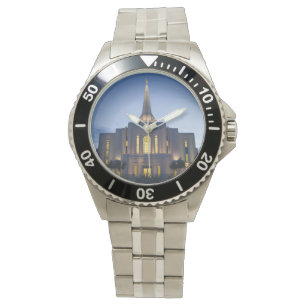 Gilbert Arizona LDS Tempel-Edelstahl-Uhr Armbanduhr