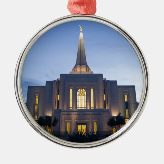 GIlbert Arizona LDS Tempel Ornament Aus Metall (Vorne)
