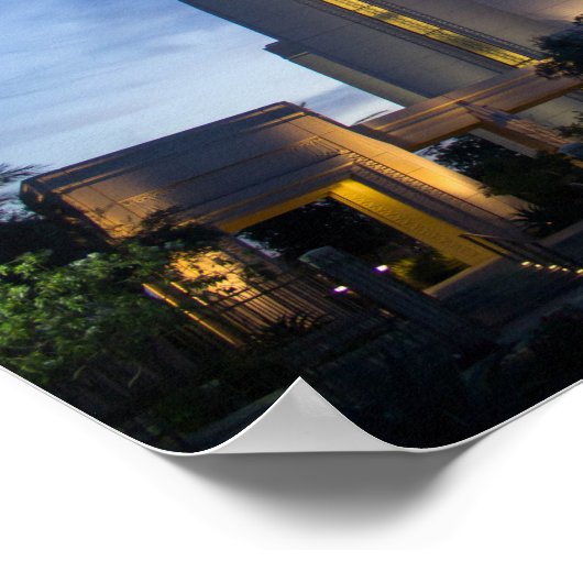 Gilbert Arizona LDS Temple Poster (Ecke)