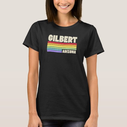 Gilbert Arizona Pride Rainbow Flag Gay Pride Merch T-Shirt (Vorderseite)