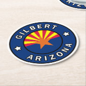Gilbert Arizona Runder Pappuntersetzer (Angewinkelt)