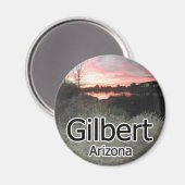 Gilbert Arizona Sunset Magnet (Vorderseite/Rückseite)