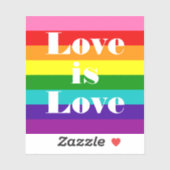 Gilbert Baker Gay Pride Flag Liebe ist Liebe Aufkleber (Blatt)