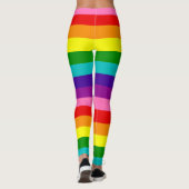 Gilbert Baker Gay Pride Flag Persönlicher Text Leggings (Rückseite)