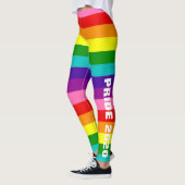 Gilbert Baker Gay Pride Flag Persönlicher Text Leggings (Links)