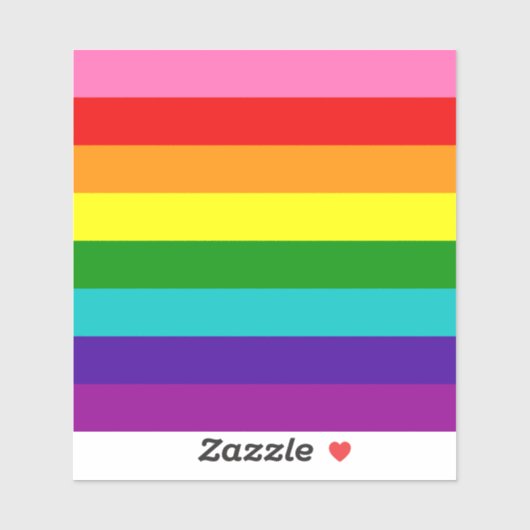 Gilbert Baker Gay Pride Flag Regenbogen Streifen Aufkleber (Blatt)