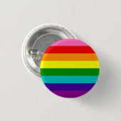 Gilbert Baker Gay Pride Flag Regenbogen Streifen Button (Vorne & Hinten)