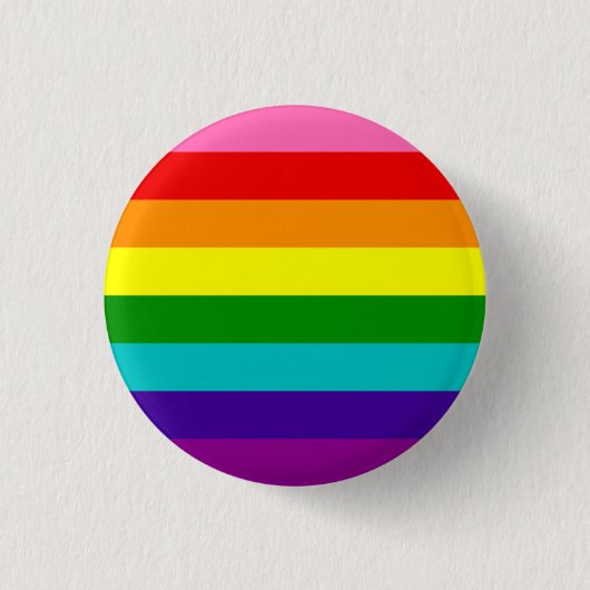 Gilbert Baker Gay Pride Flag Regenbogen Streifen Button (Vorderseite)