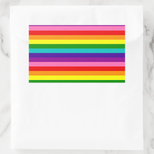 Gilbert Baker Gay Pride Flag Regenbogen Streifen Rechteckiger Aufkleber