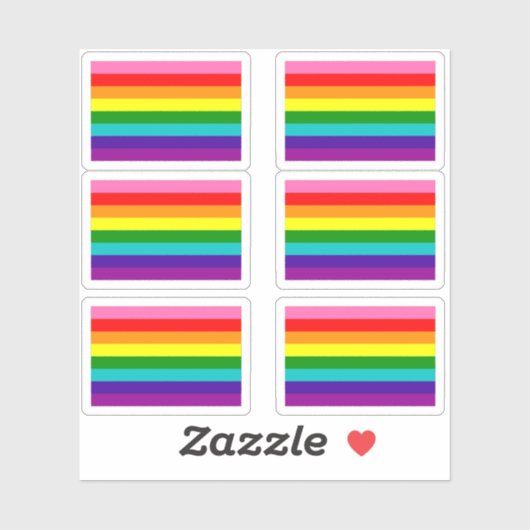 Gilbert Baker Pride Flag Aufkleber Packung (Blatt)