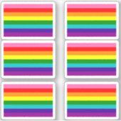 Gilbert Baker Pride Flag Aufkleber Packung (Vorderseite)