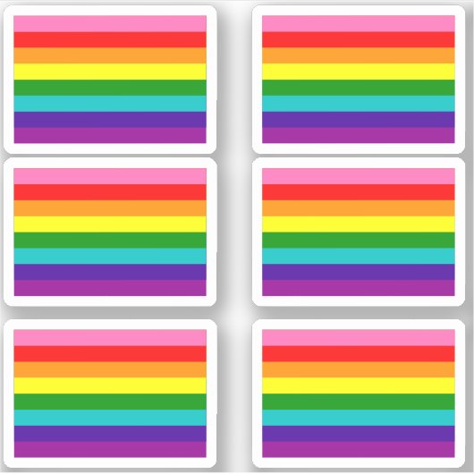 Gilbert Baker Pride Flag Aufkleber Packung (Vorderseite)