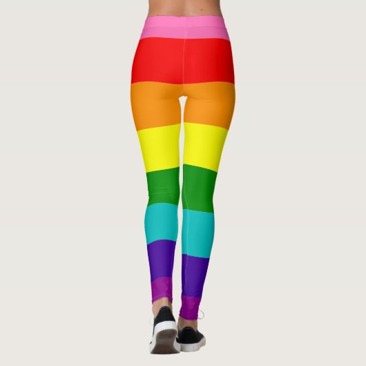 Gilbert Baker Pride Flag Regenbogen LGBT-Streifen Leggings (Rückseite)