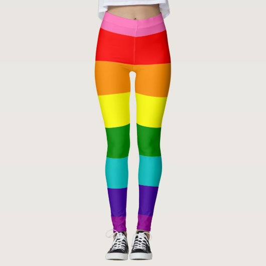 Gilbert Baker Pride Flag Regenbogen LGBT-Streifen Leggings (Vorderseite)